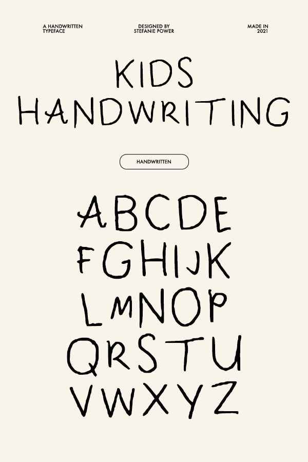 Kids Handwriting — Handwritten Font