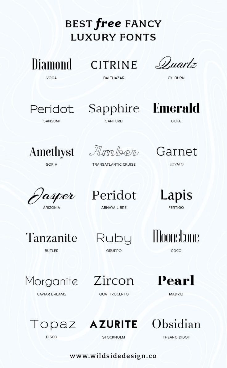 Best Free Luxury Fonts | Wild Side Design Co.