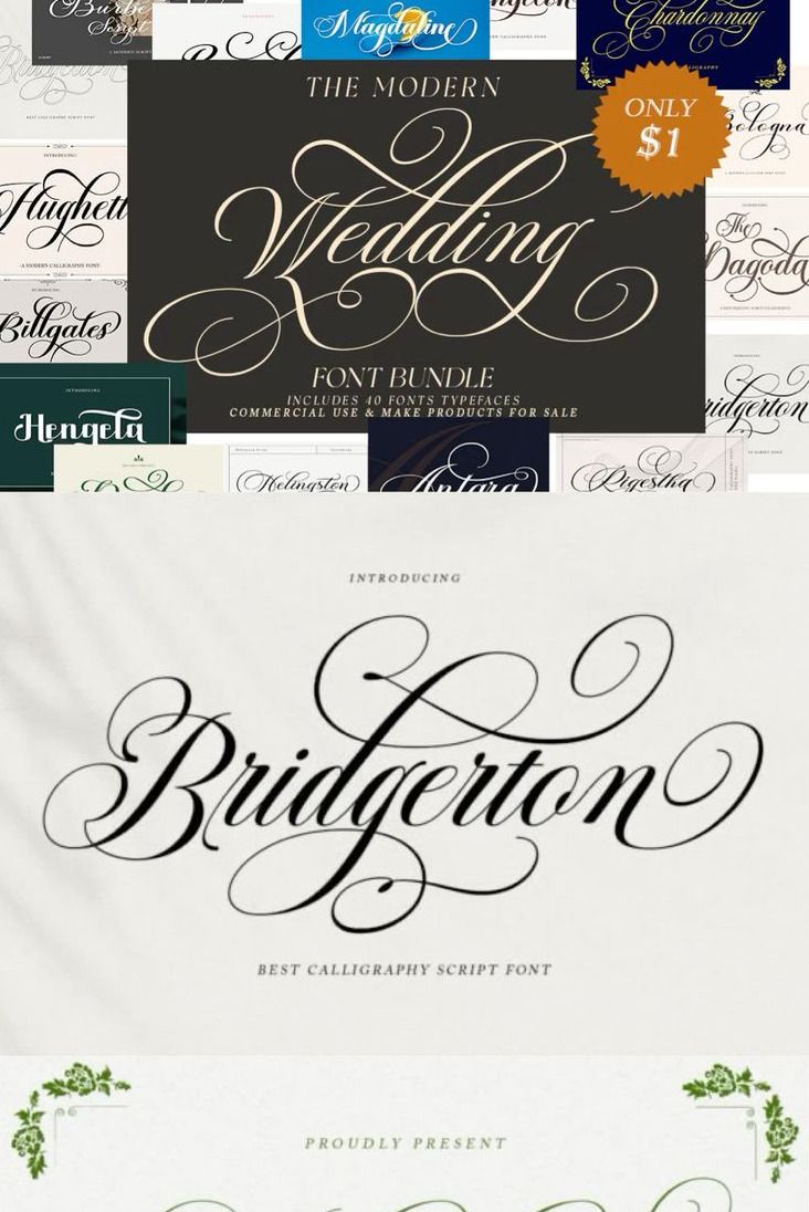 FREE The Modern Wedding Font Bundle