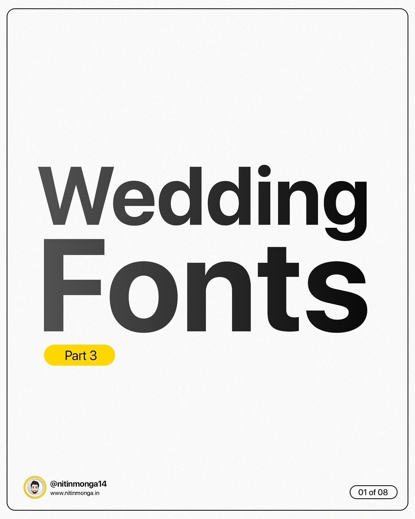 Nitin | Graphic Designer & Web Developer on Instagram: «Wedding fonts add a