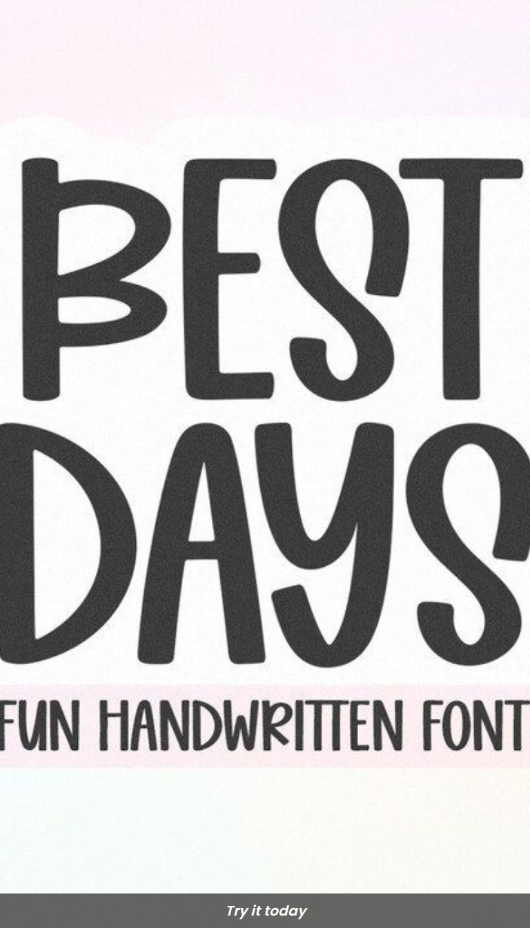 Best Days Font — Cute Handwritten Cricut Planner Font