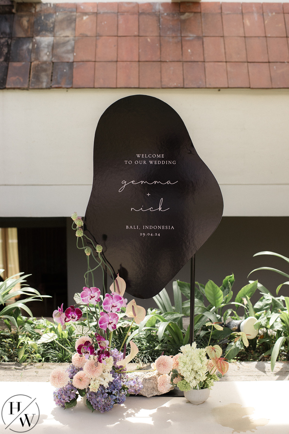 Bali Wedding Welcome Sign- Hitch’d Weddings
