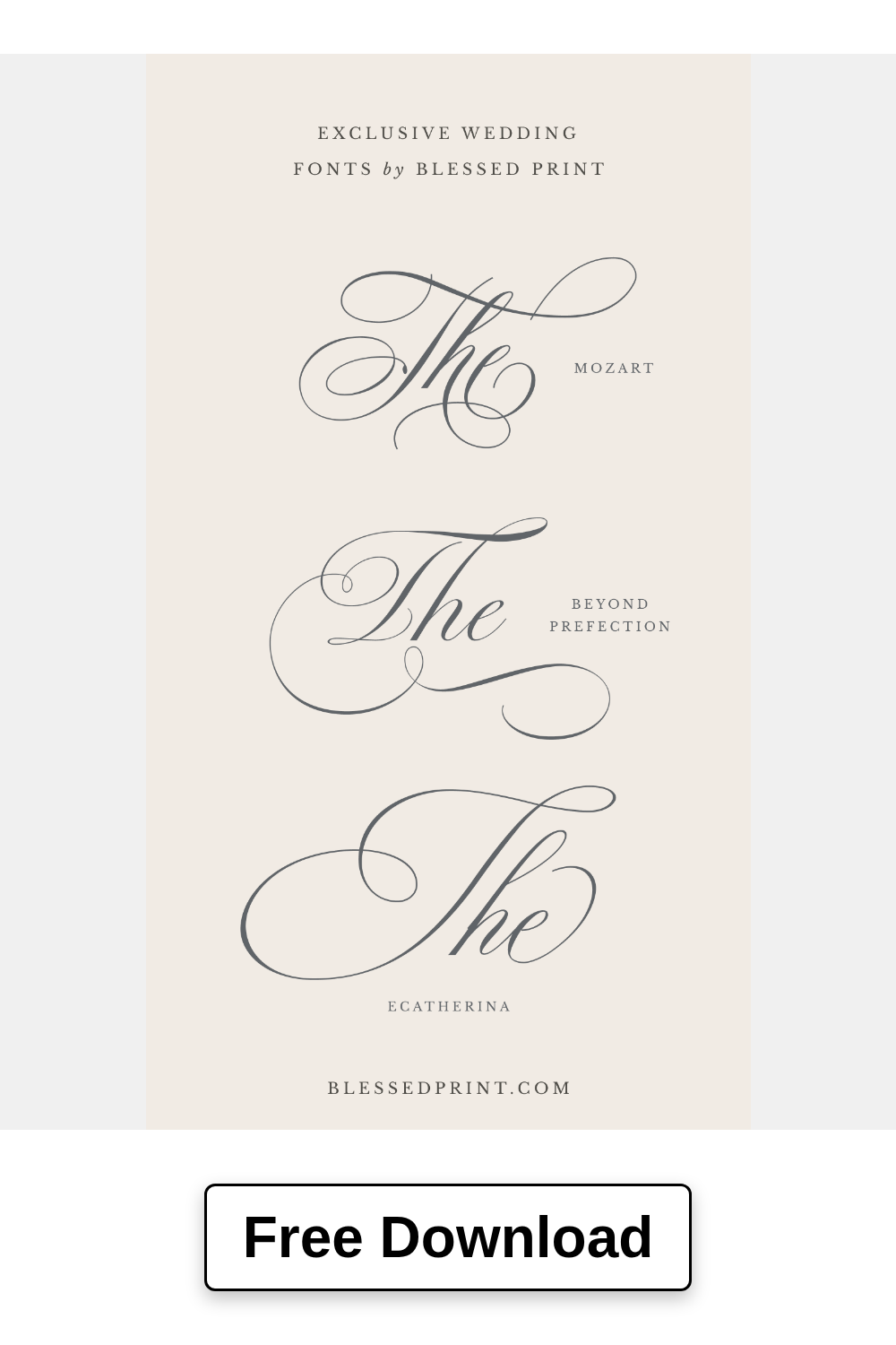 Timeless Wedding Fonts for Elegant Stationery