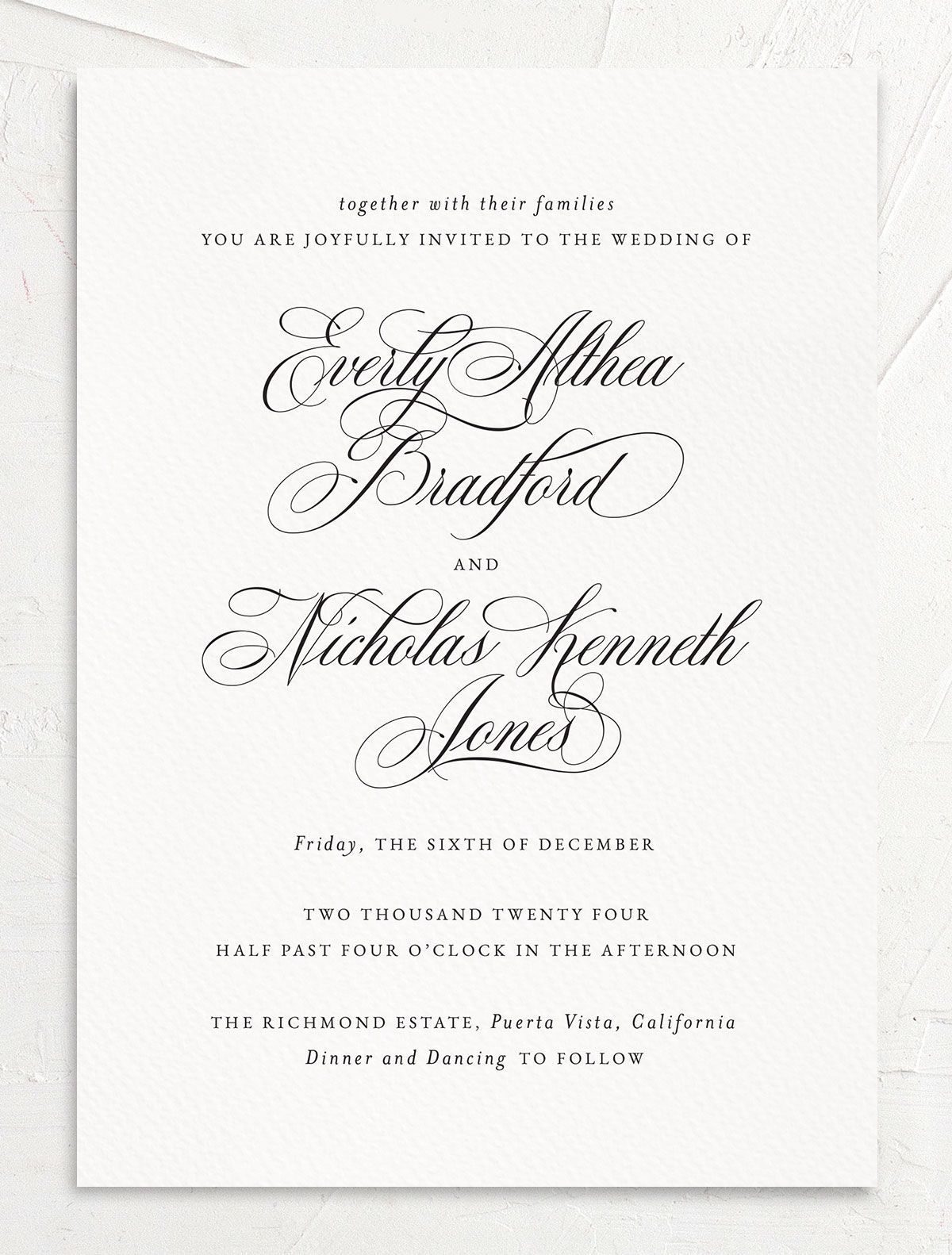 Elegant Calligraphy Wedding Invitations for a Timeless Look🔥