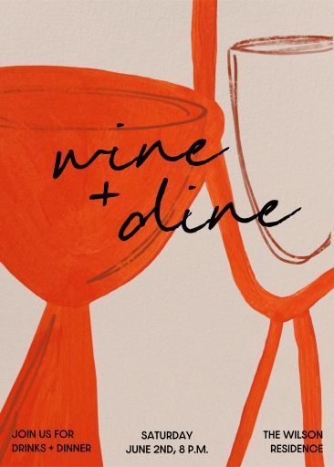 Abstract Wine — Cocktail Party Invitation | Send online instantly | RSVP tracking …