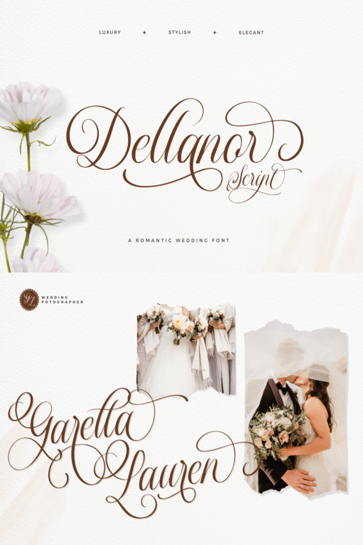 Dellanor Script: Elegant Wedding Font