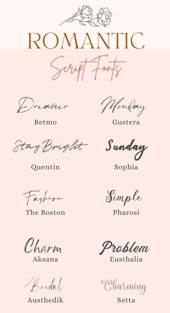 Dreamy Wedding Fonts: 19 Elegant Script Styles