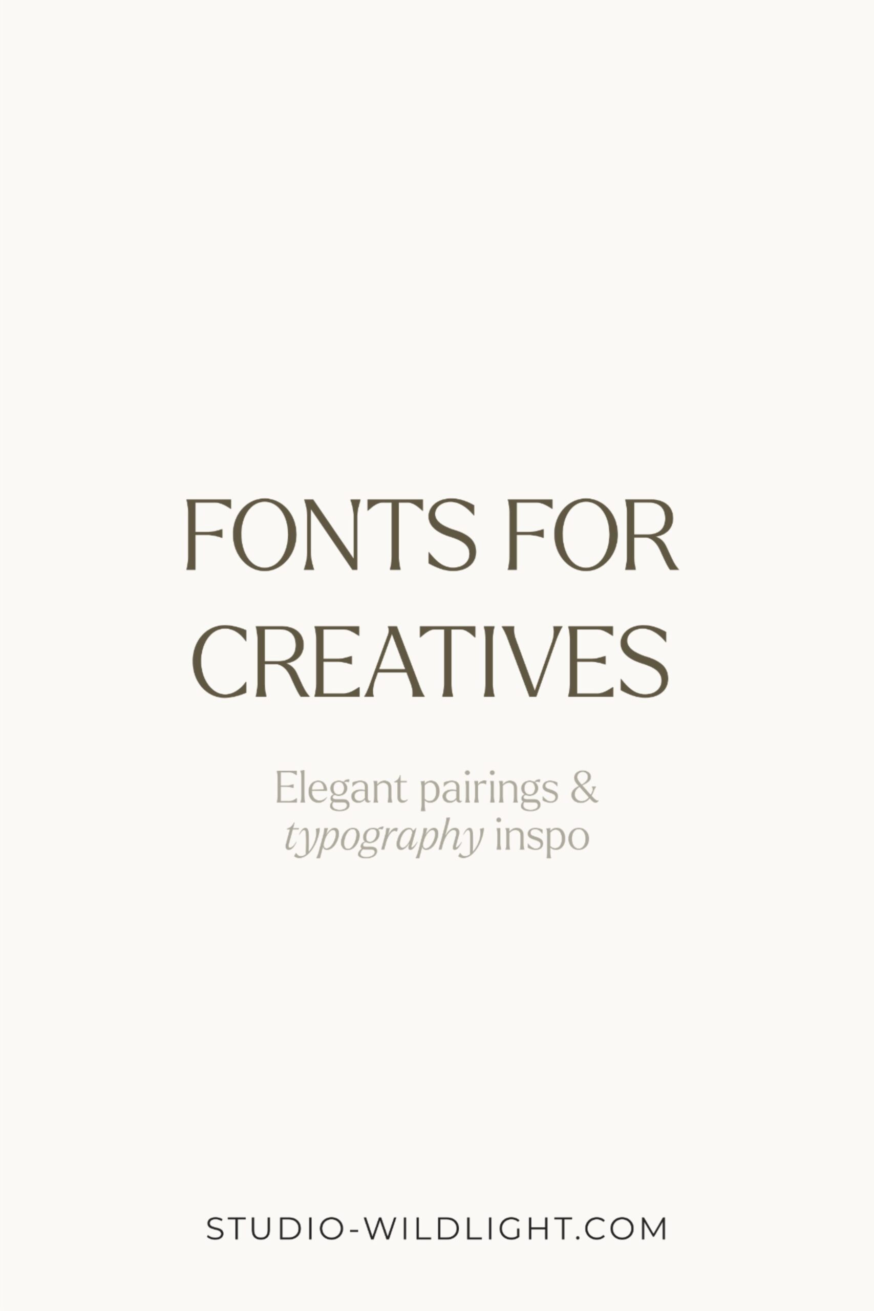 Elegant Fonts & Pairings for Wedding Photographers & Creatives 💍📸