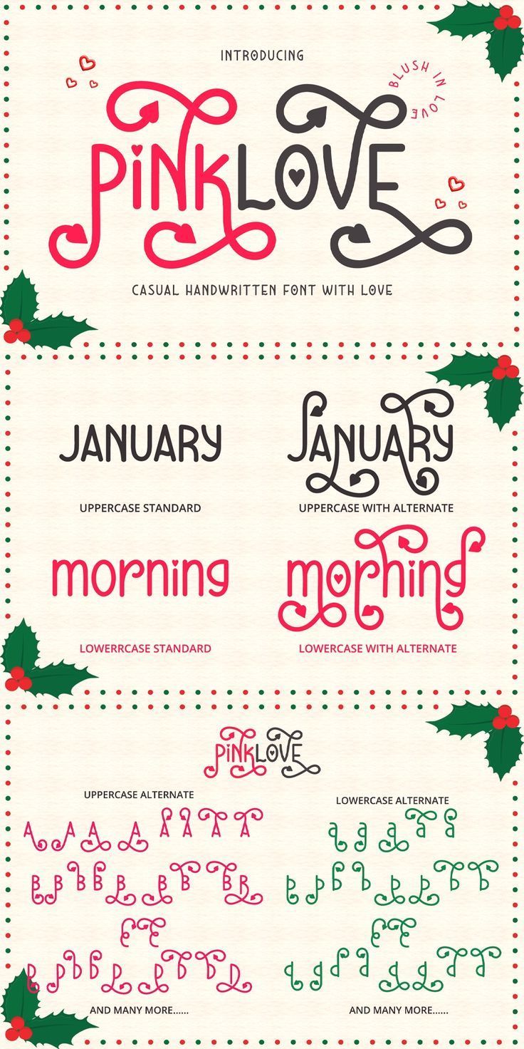 Pinklove Font, Display Font, Heart Font, Love Font, Swirly Font Display, Cricut