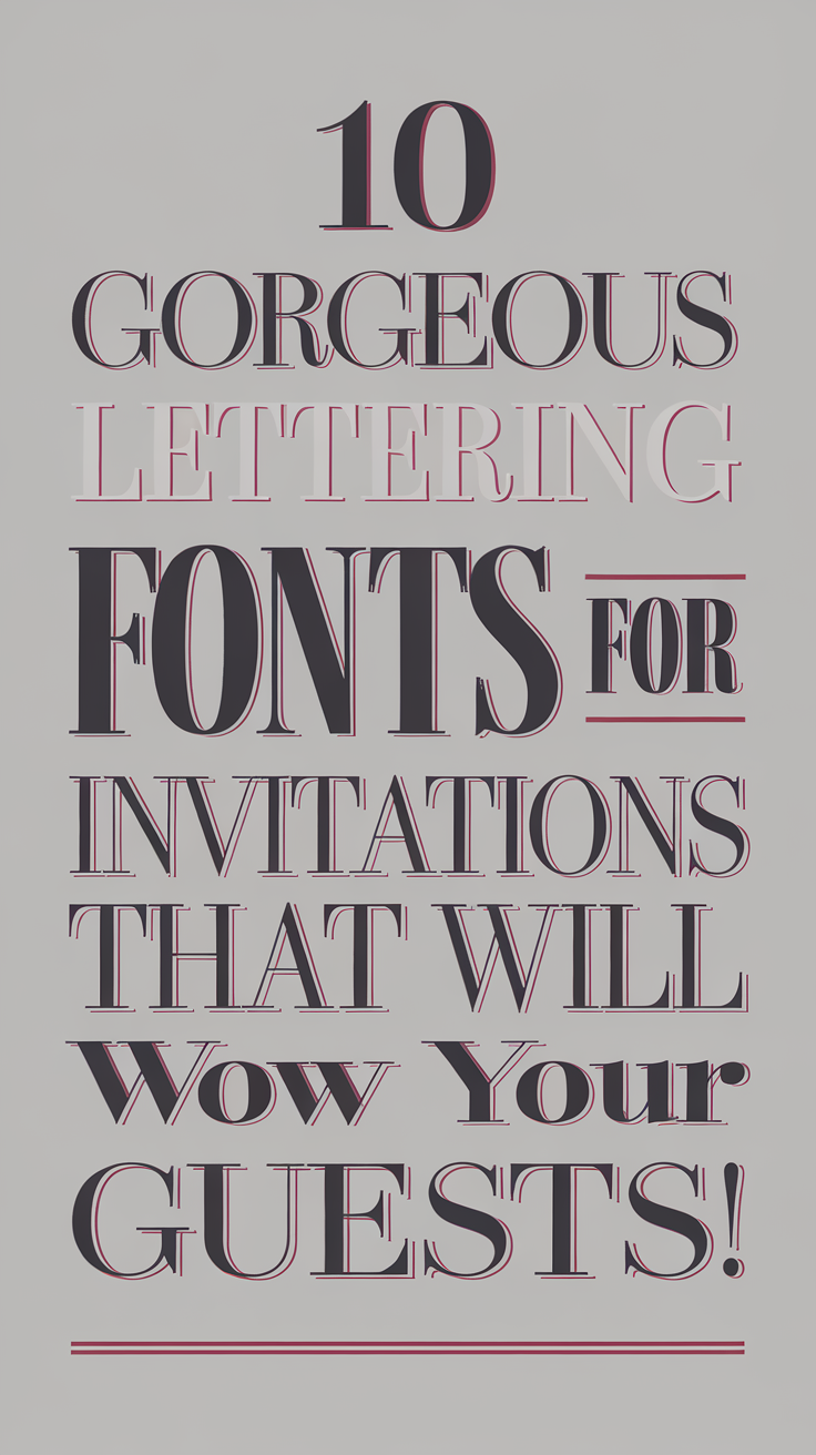 10 Gorgeous Lettering Fonts for Invitations That Will Wow Your Guests!