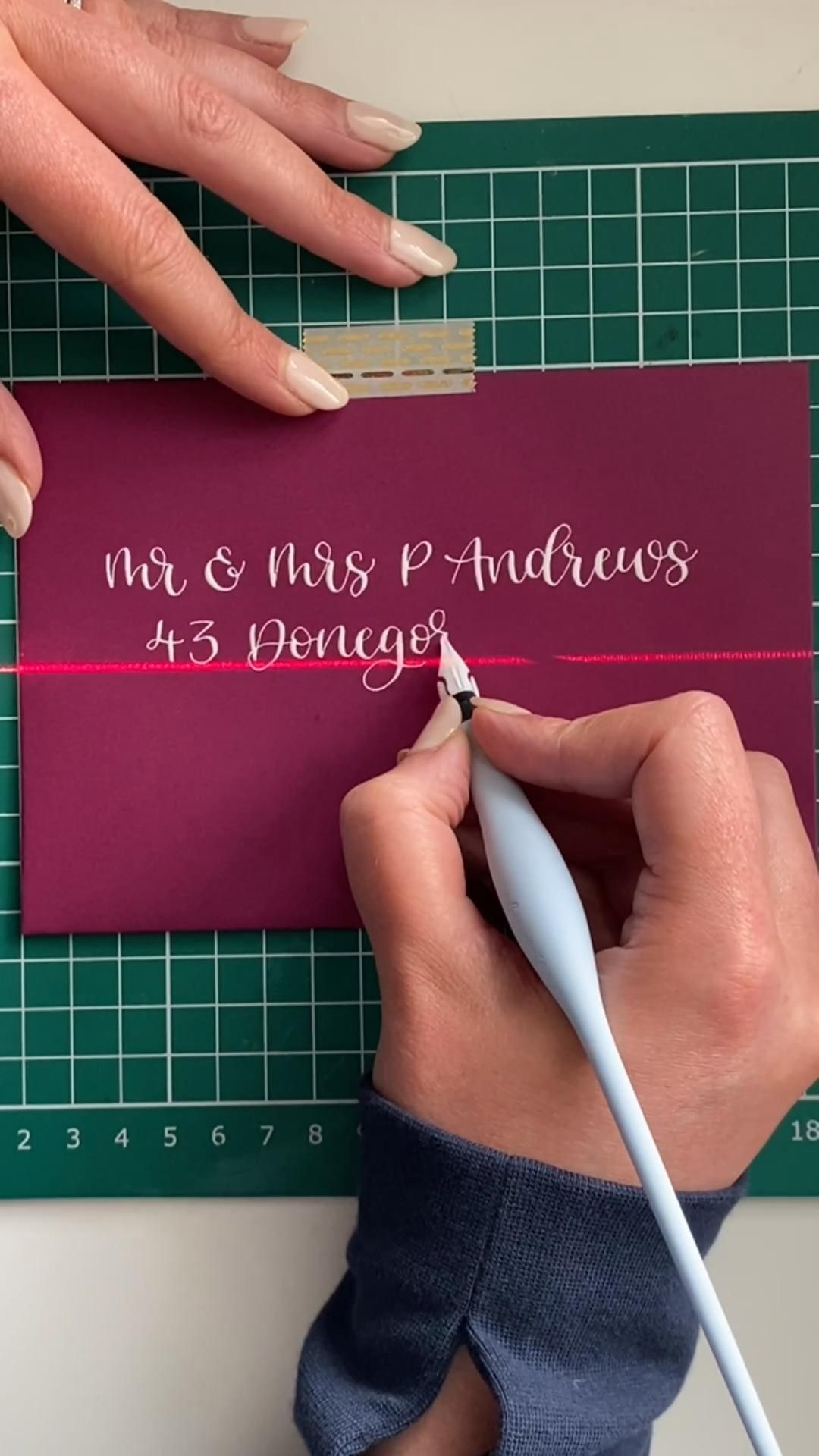 Wedding invitation calligraphy