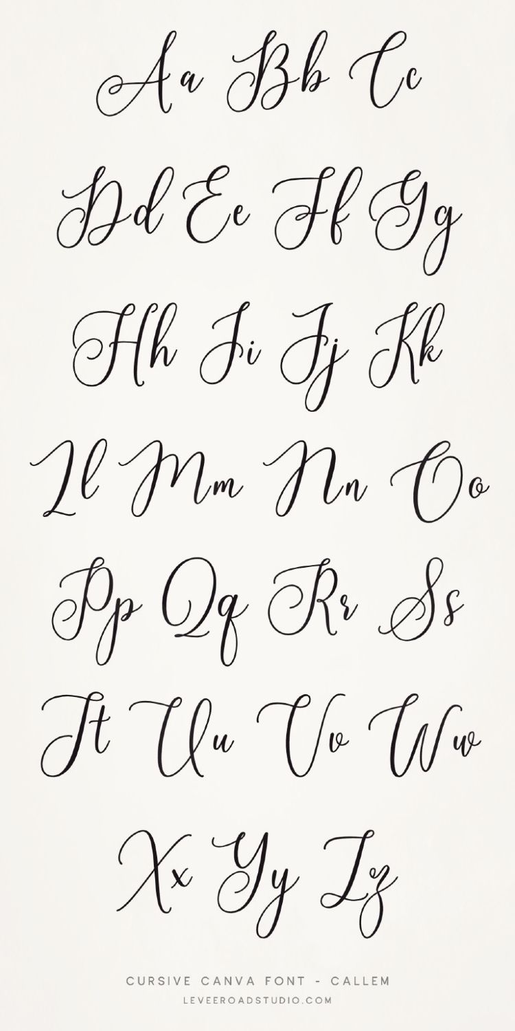 Aesthetic Cursive Alphabet: Callem Cursive Font — Typography Fonts