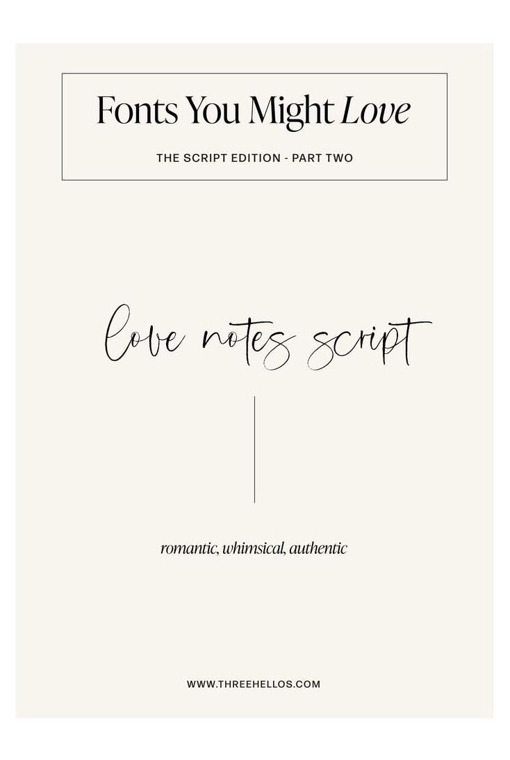 Love Notes Script Font — Romantic Handwritten Style
