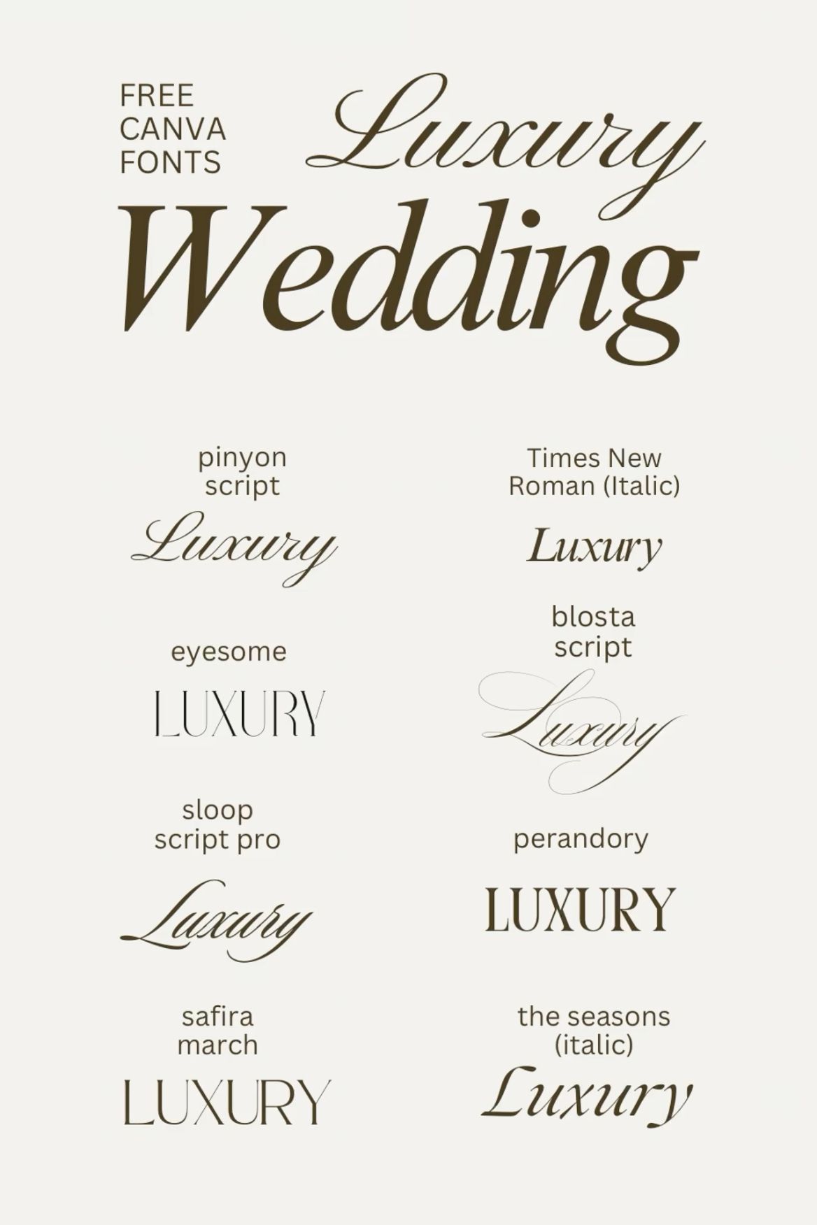 Canva’s Fonts for Weddings