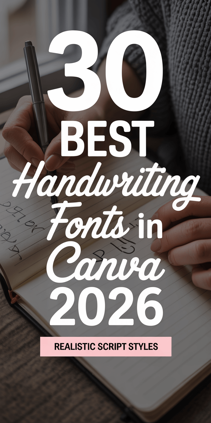16 Best Handwriting Fonts in Canva 2026 – Realistic Script Styles