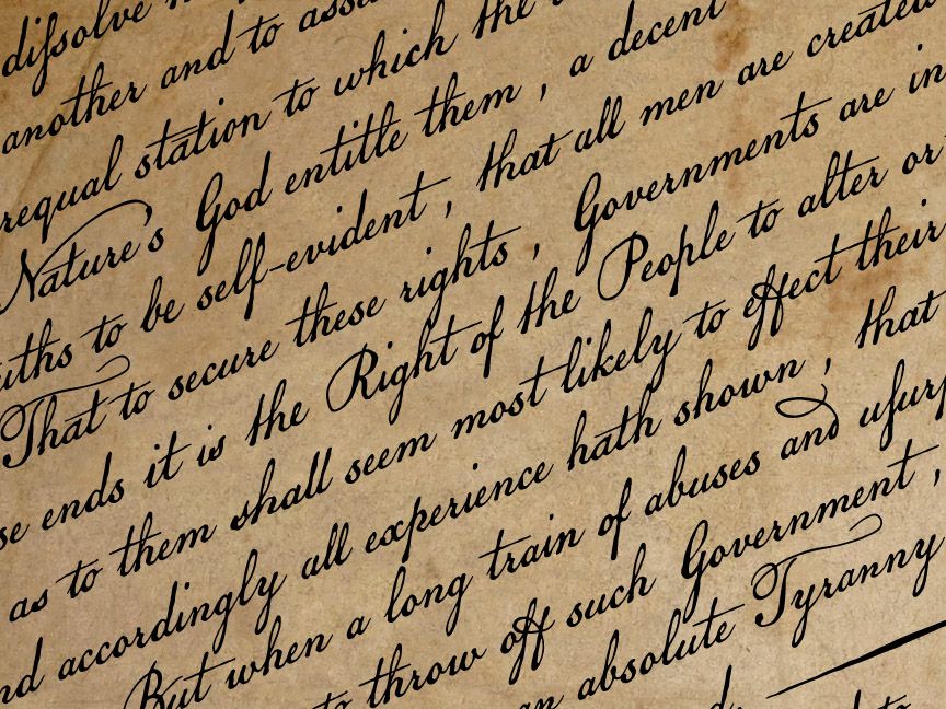 American Scribe, the Original Declaration of Independence Font