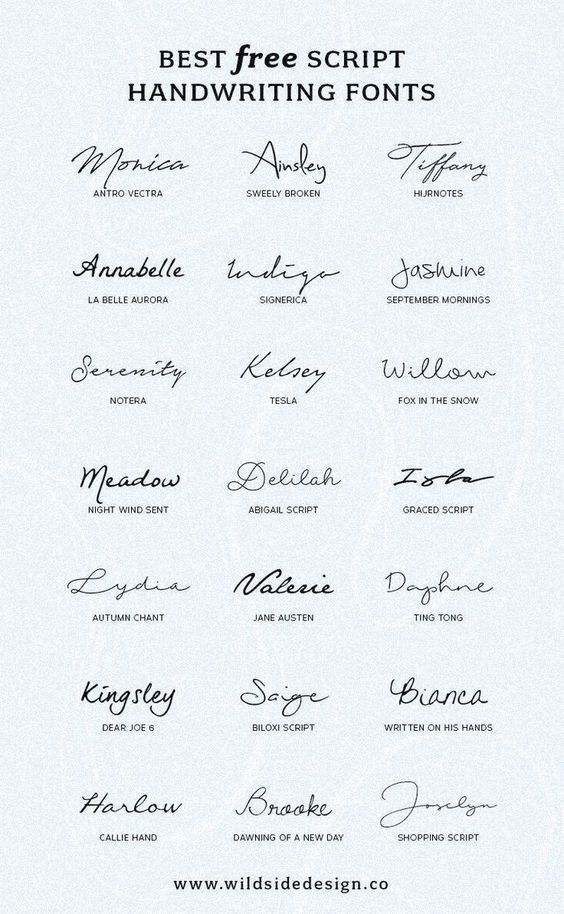 Free Script Handwriting Fonts for Tattoos
