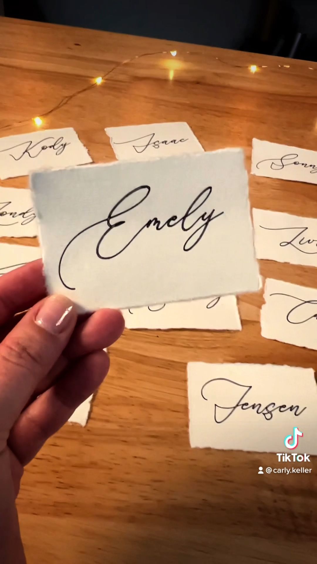 DIY Wedding «Handwritten» Deckle Edge Place Cards