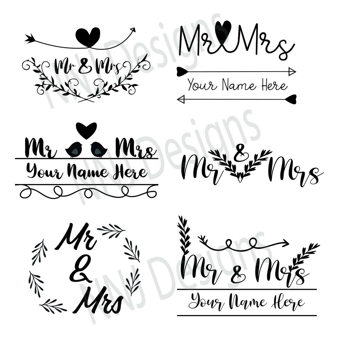 Herr und Frau SVG Dateien Bundle Pack Hochzeit Gerade verheiratet Braut Bräutigam Schneiden Dateien für die Verwendung mit Silhouette Cameo Cricut dxf pdf png eps svg — Etsy Österreich