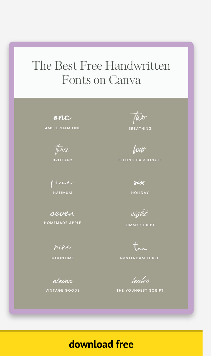 Best Free Cursive Fonts to Use in Canva for Creative Projects
