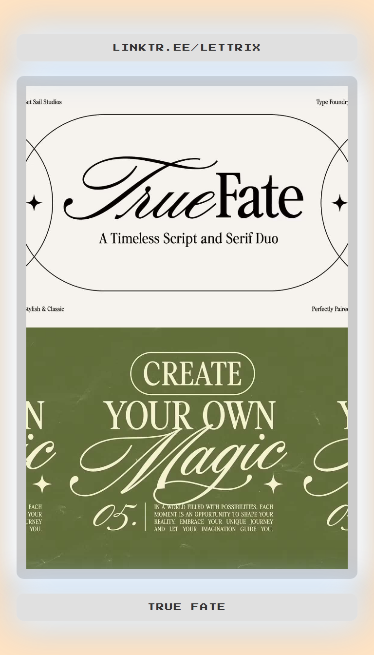 True Fate Fonts: Script & Serif Duo!