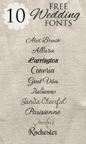 10 free wedding fonts
