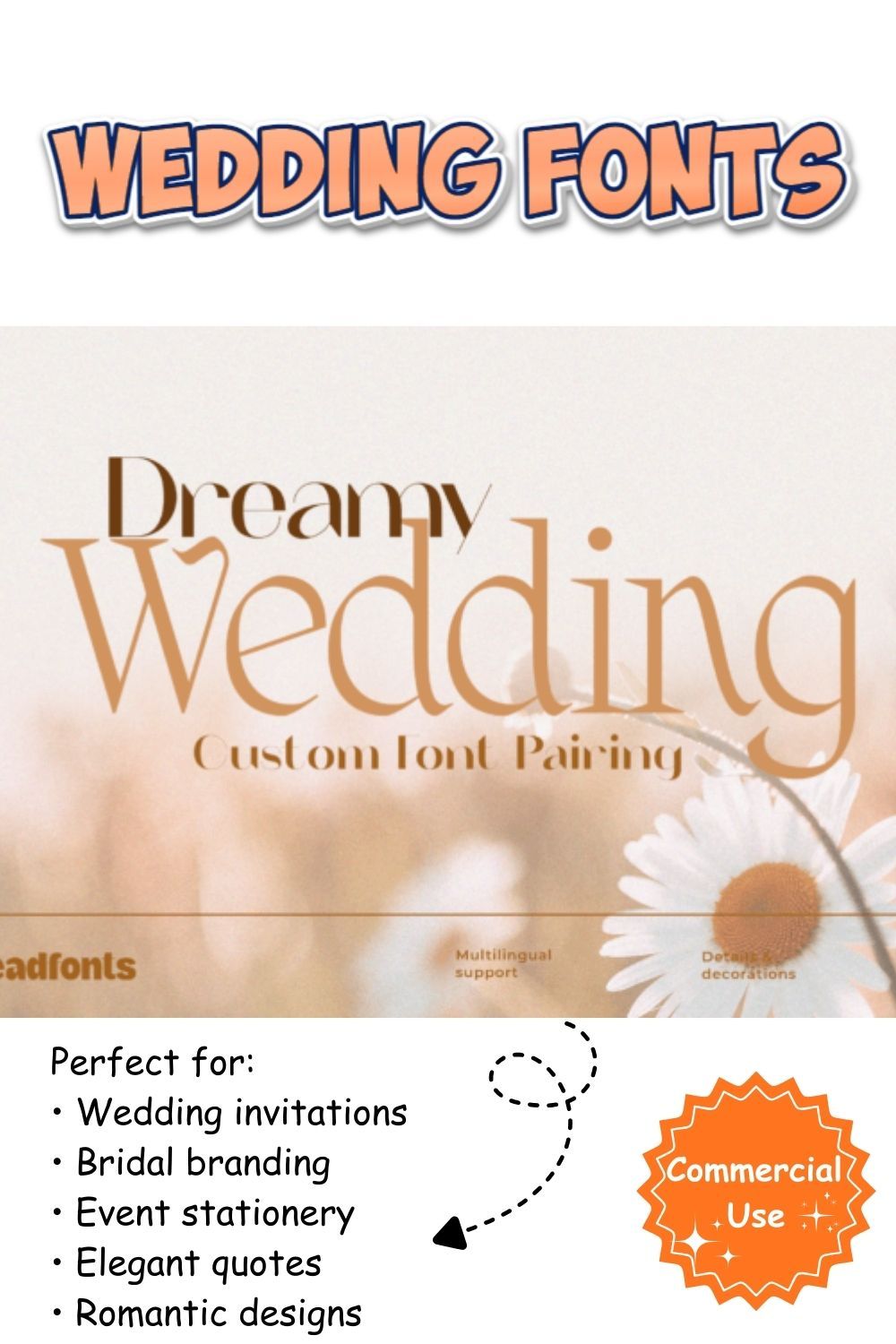 Romantic Wedding Fonts for Invitations & Signs