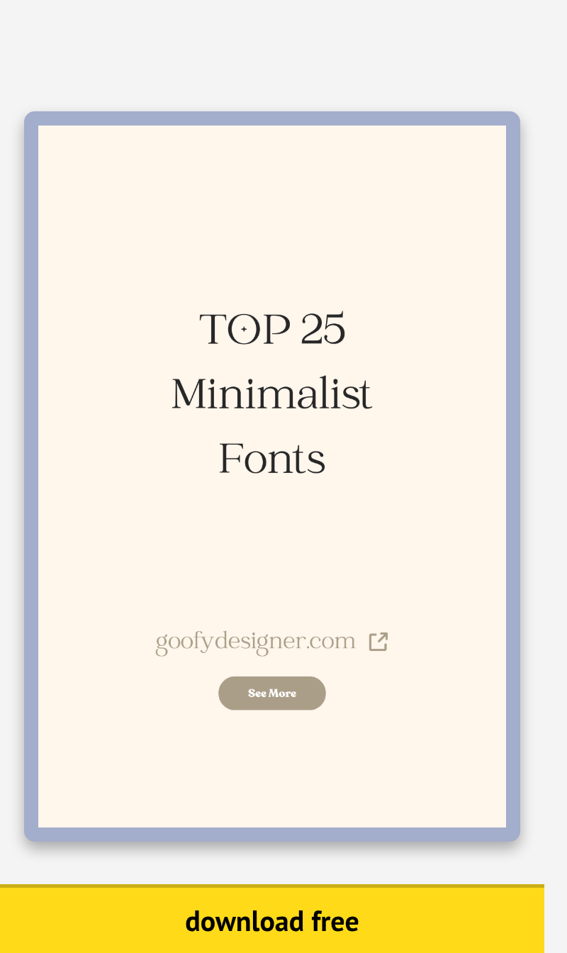 25 Inspiring Minimalist Font Concepts You Need to Explore