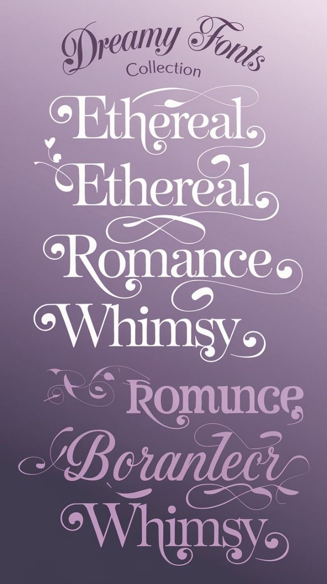 Dreamy Lavender Fonts for Romantic Designs