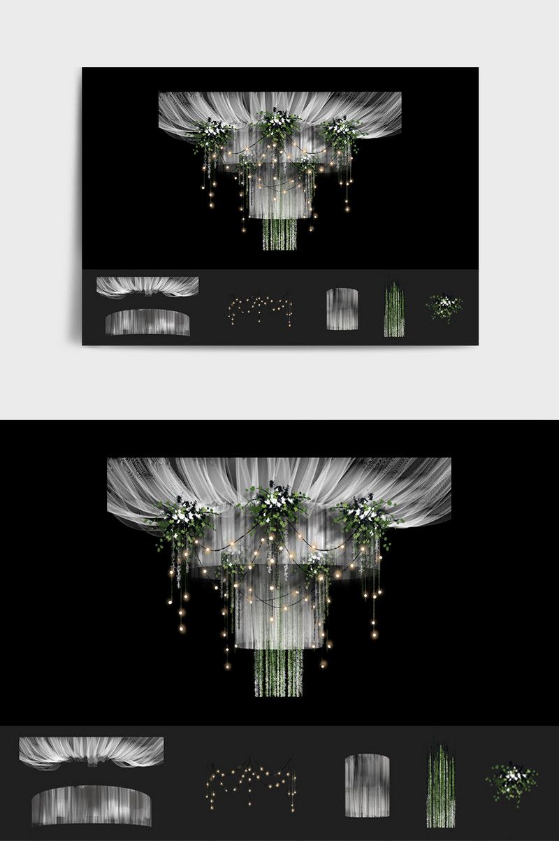White Chandelier Modern Theme Wedding Element Decors & 3D Models | TIF Free Download — Pikbest
