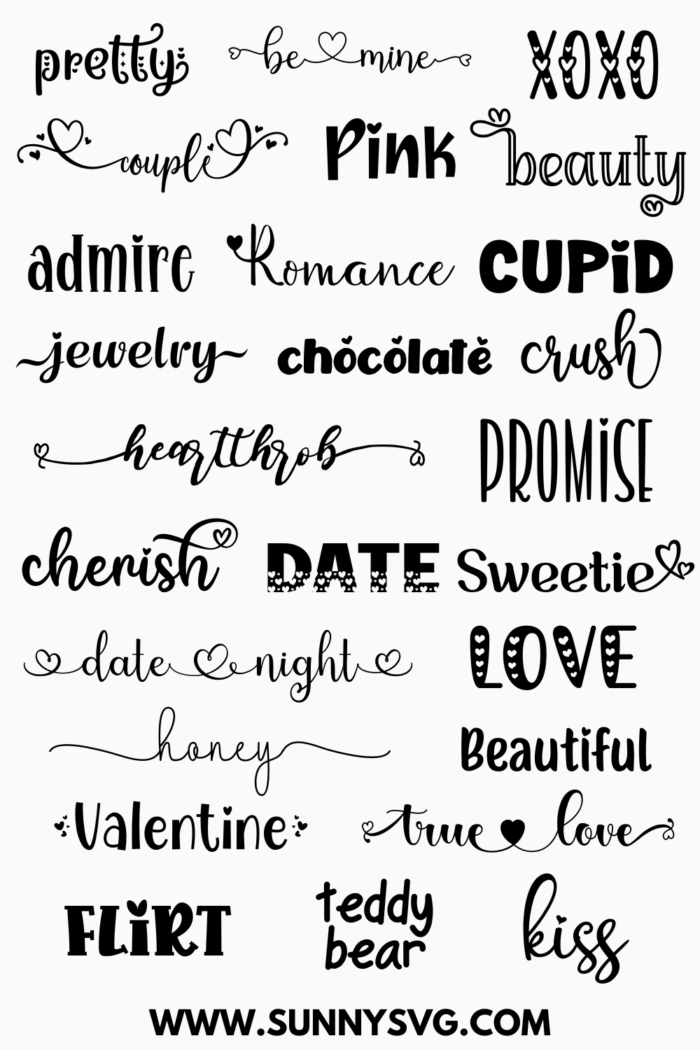 Free Valentine’s Day Fonts for Cricut — Sunny SVG