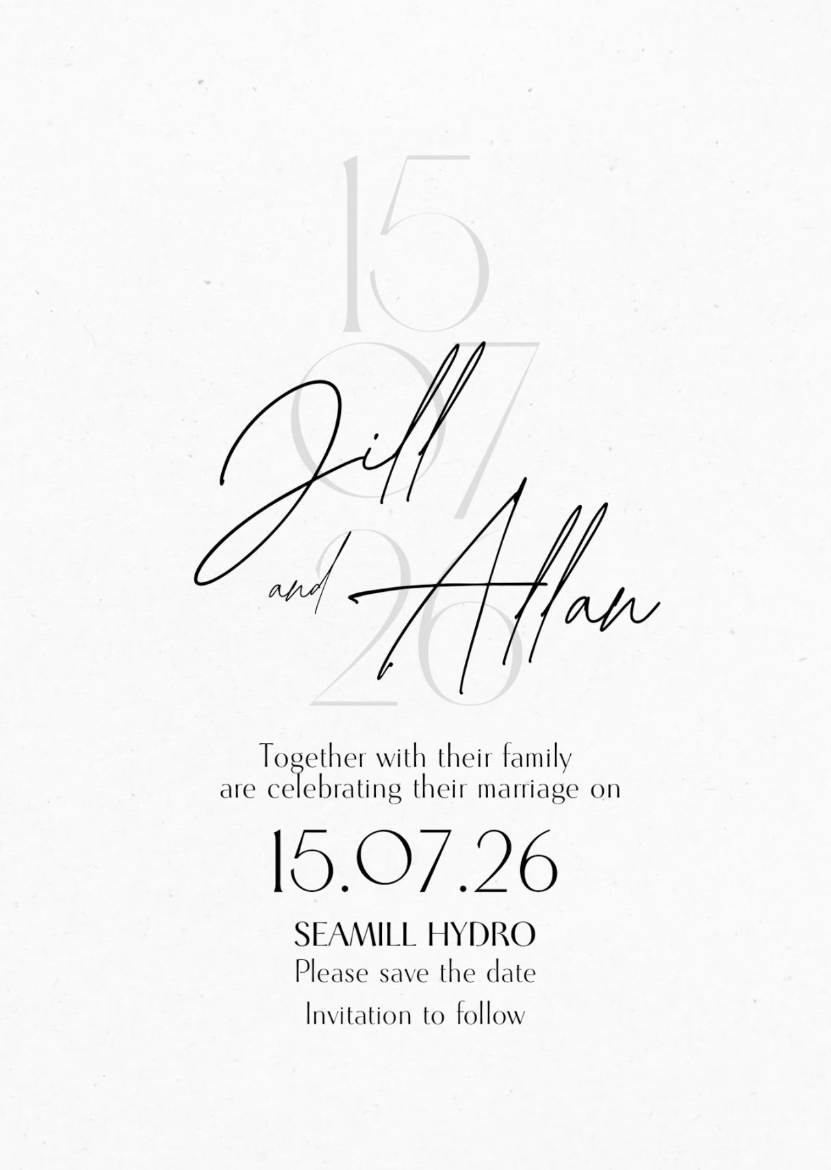 Save the date option 2