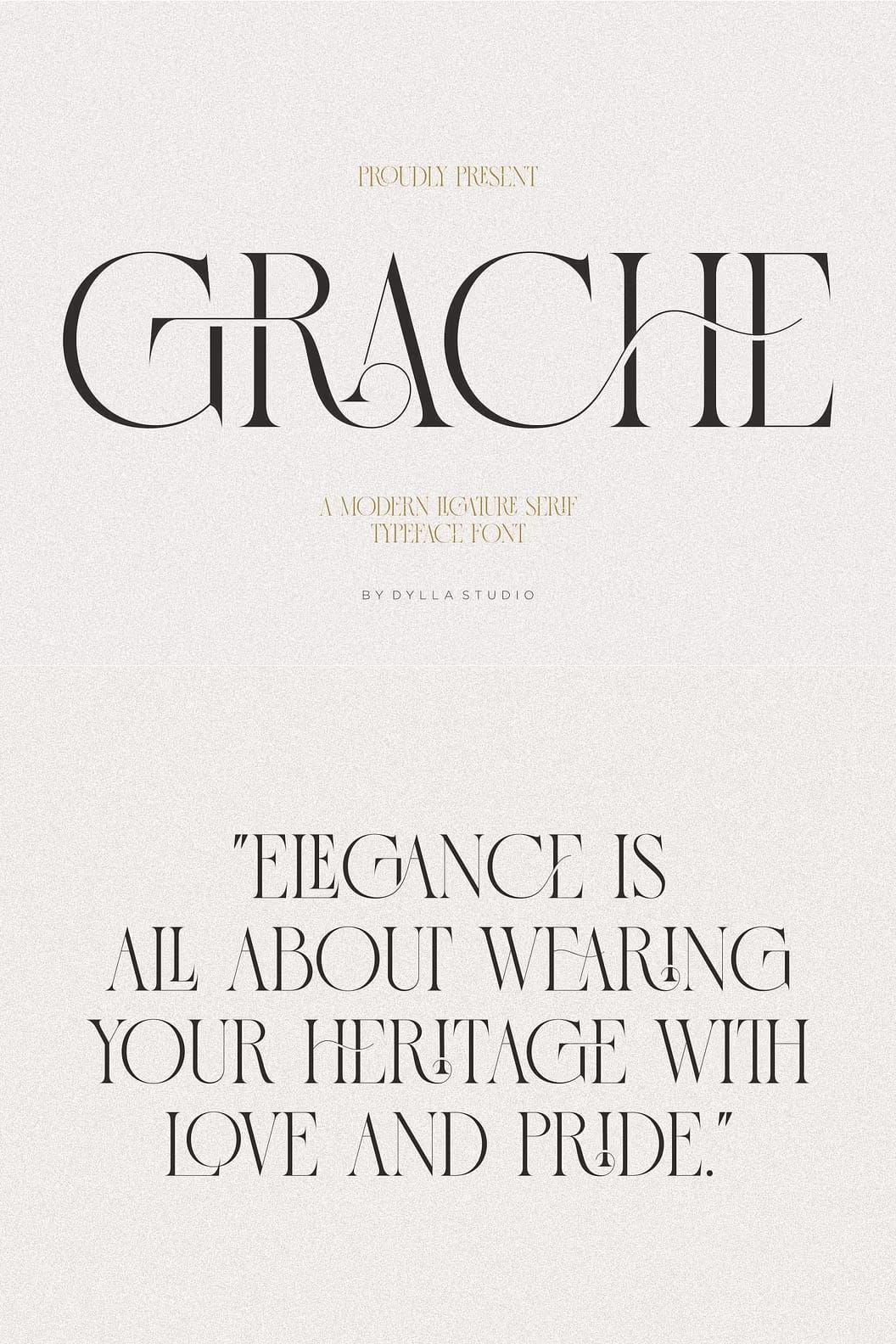 Grache Modern Ligature Serif Typefac — Siteoutsite