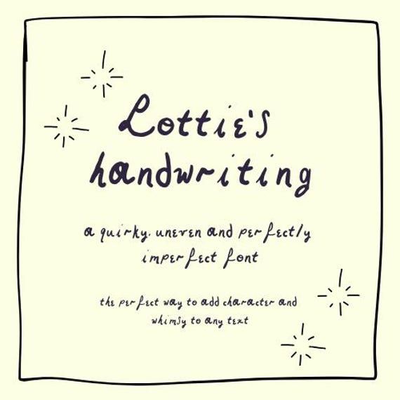 Police manuscrite de Lottie’s | Imparfaite organique (téléchargement numérique)