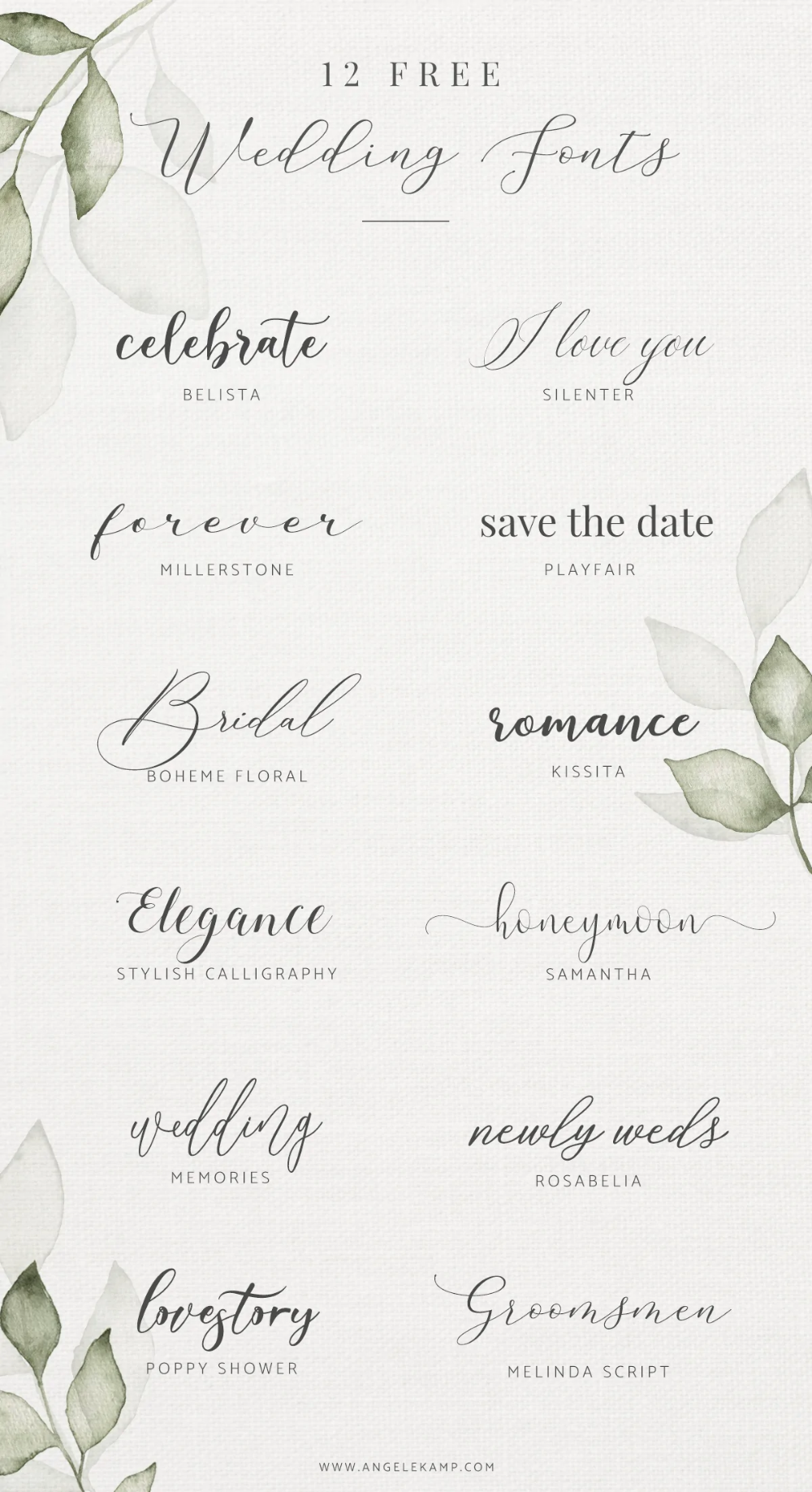 Free Wedding Fonts