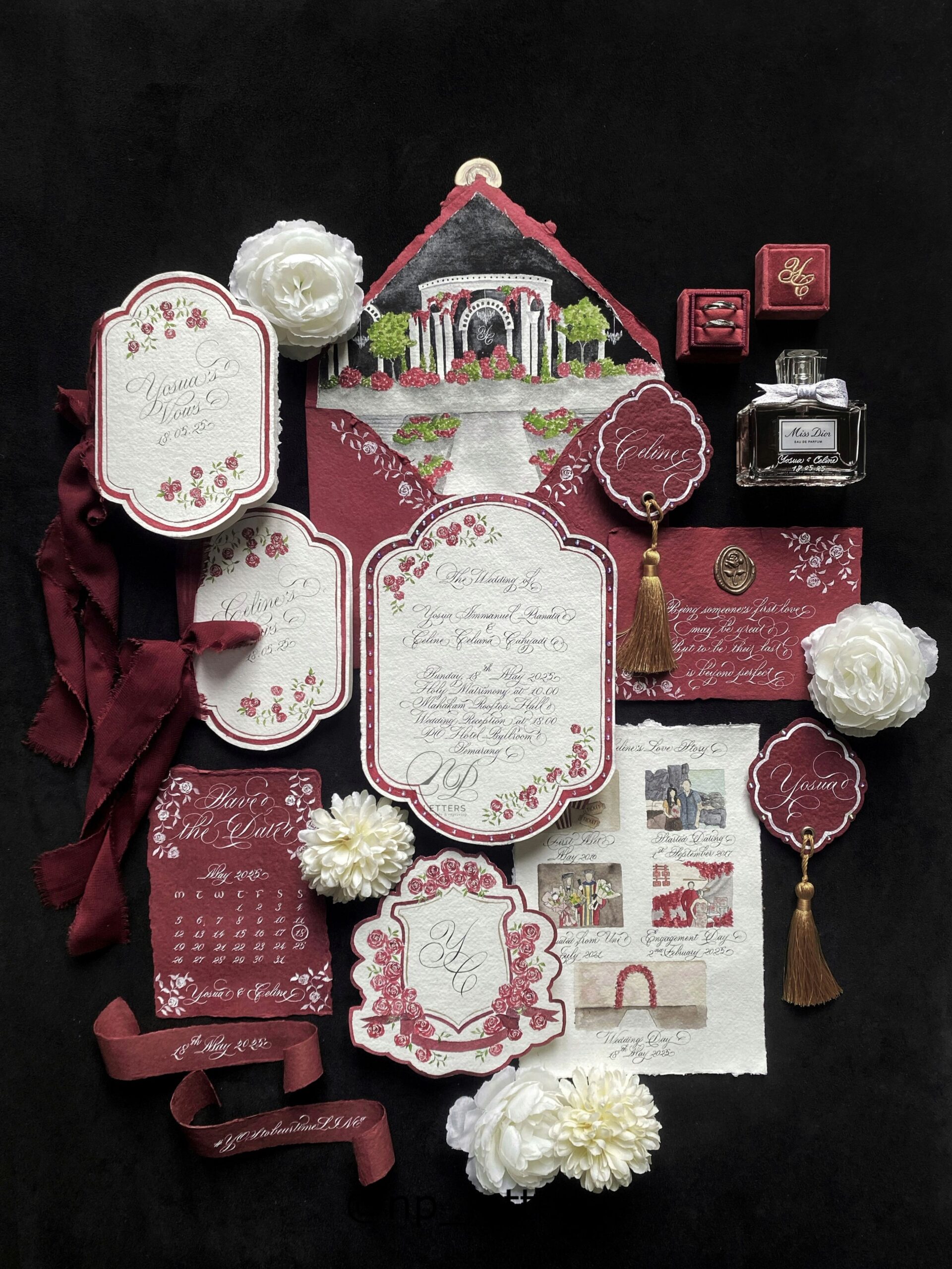 Red Invitation Keepsake by NP Letters