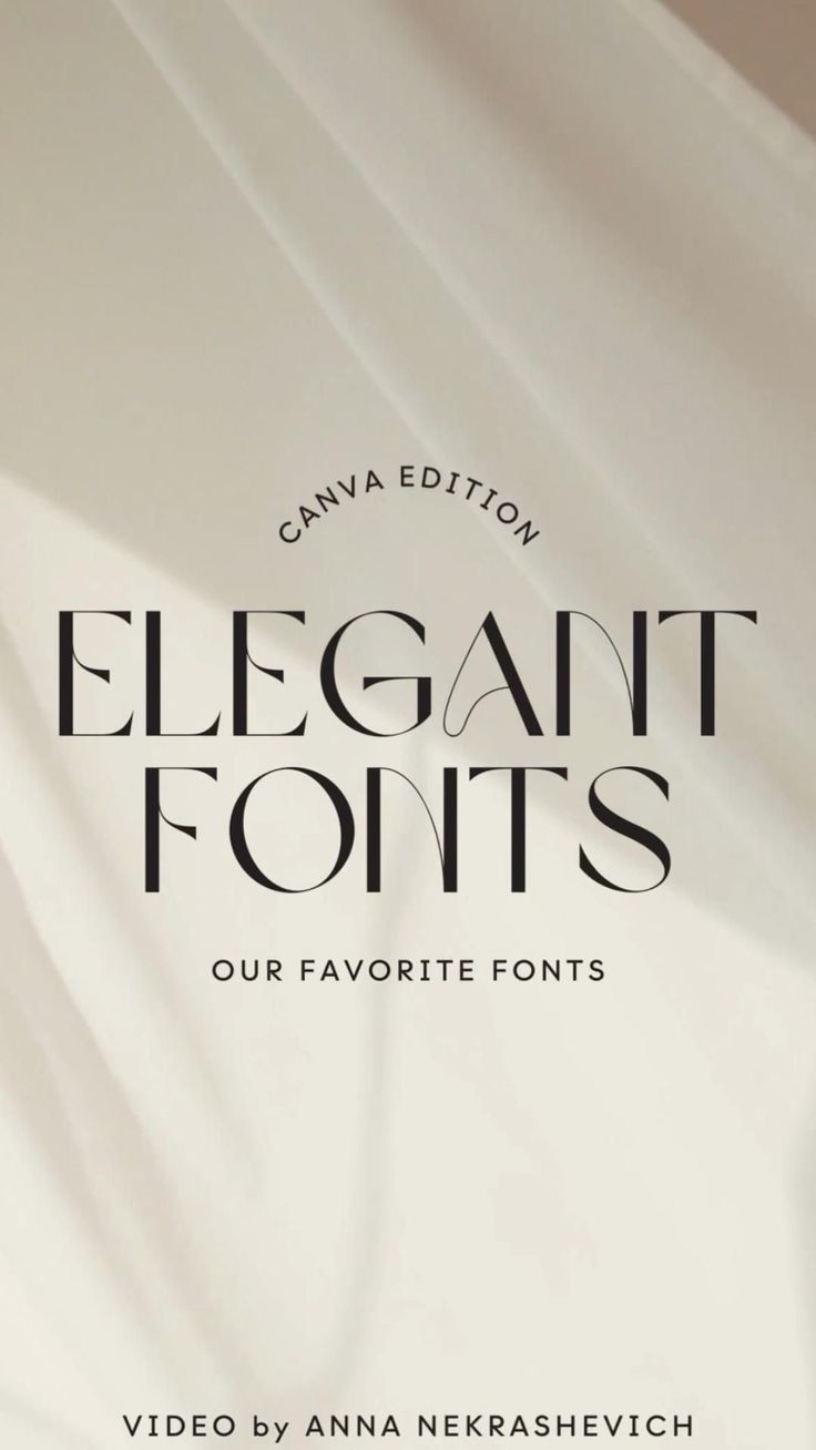 5 Favorite Elegant Canva Fonts in 2024 | Graphic design typography, Typography