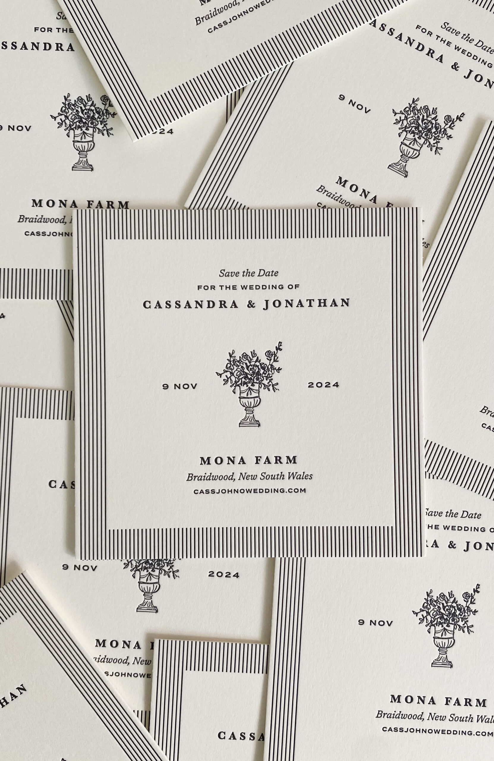 Editable Classic Floral Save the Date for Canva