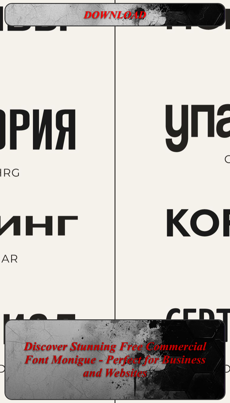 Discover Stunning Free Commercial Font Monigue — Perfect for Business and Websites