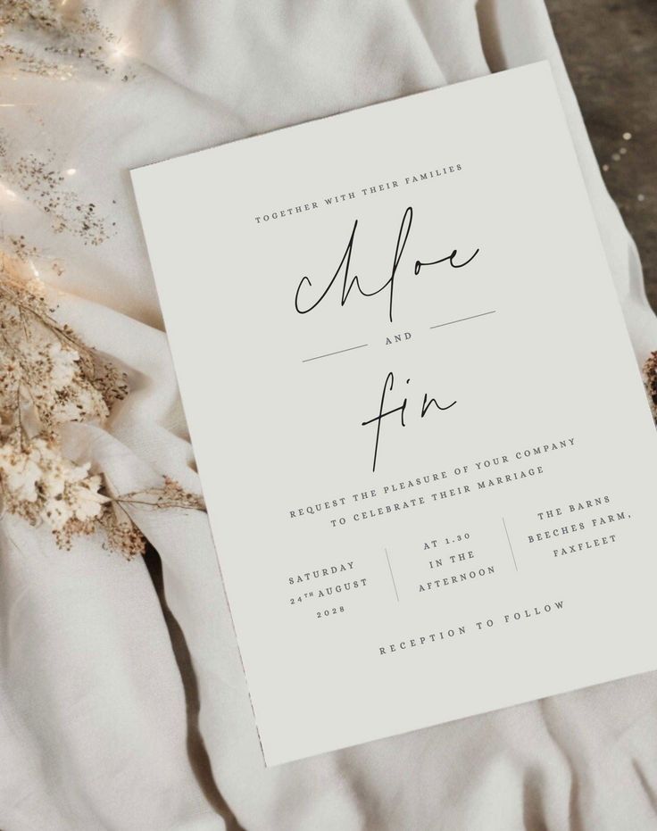 Chloe | Minimalist Wedding Invitations