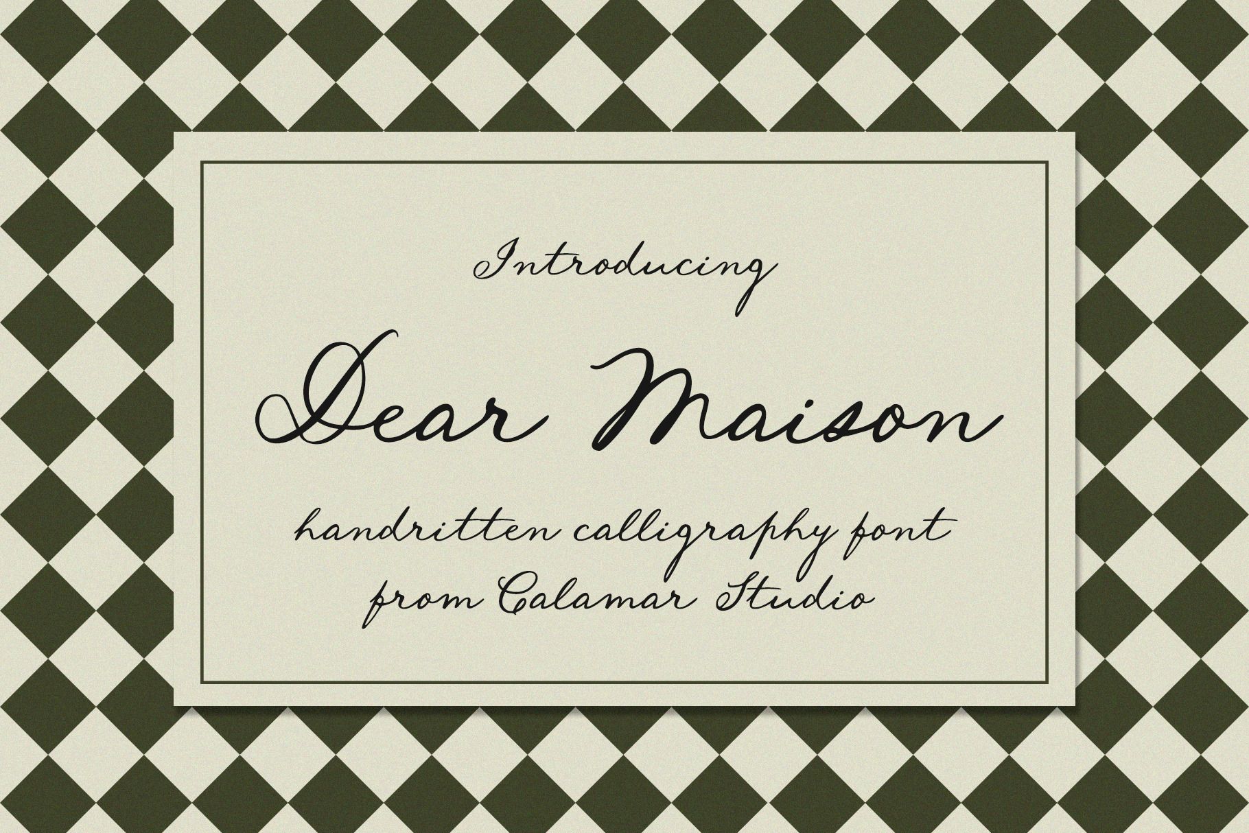 Dear Maison Handwritten Font, a Script Font by Calamar Studio