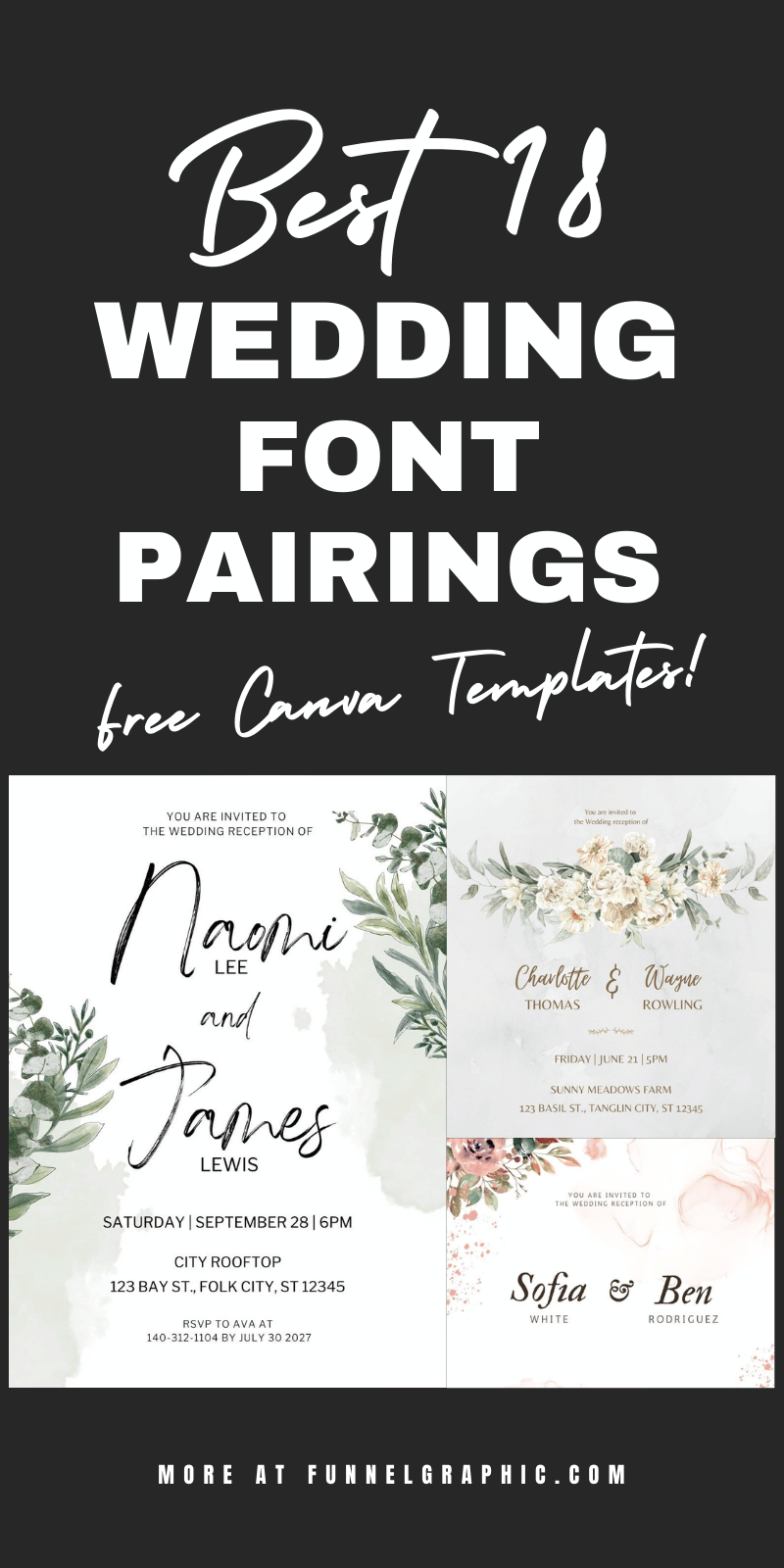 Best Canva Font Combinations for Wedding Invitations