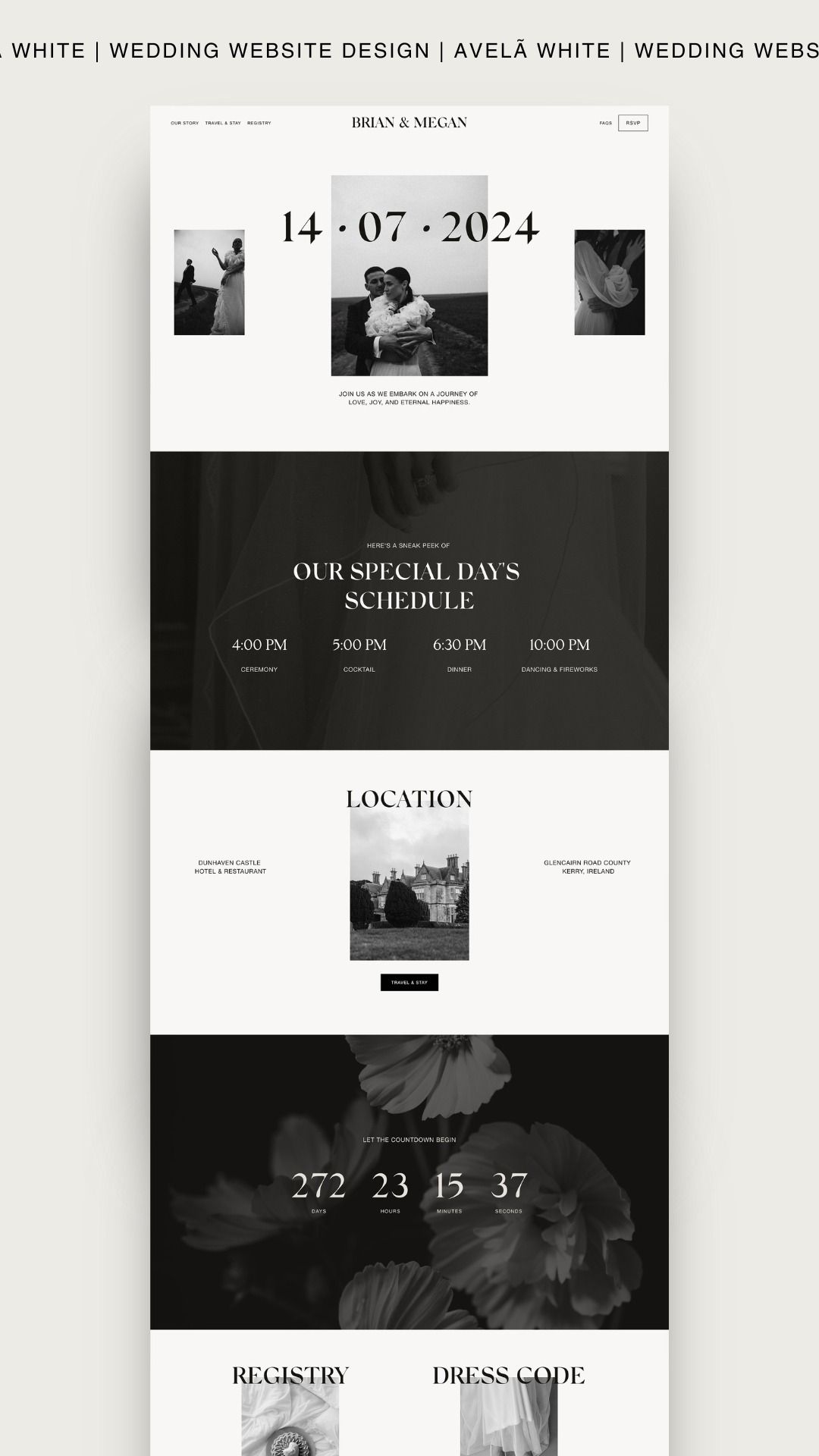 Wedding Website Template | Kerry