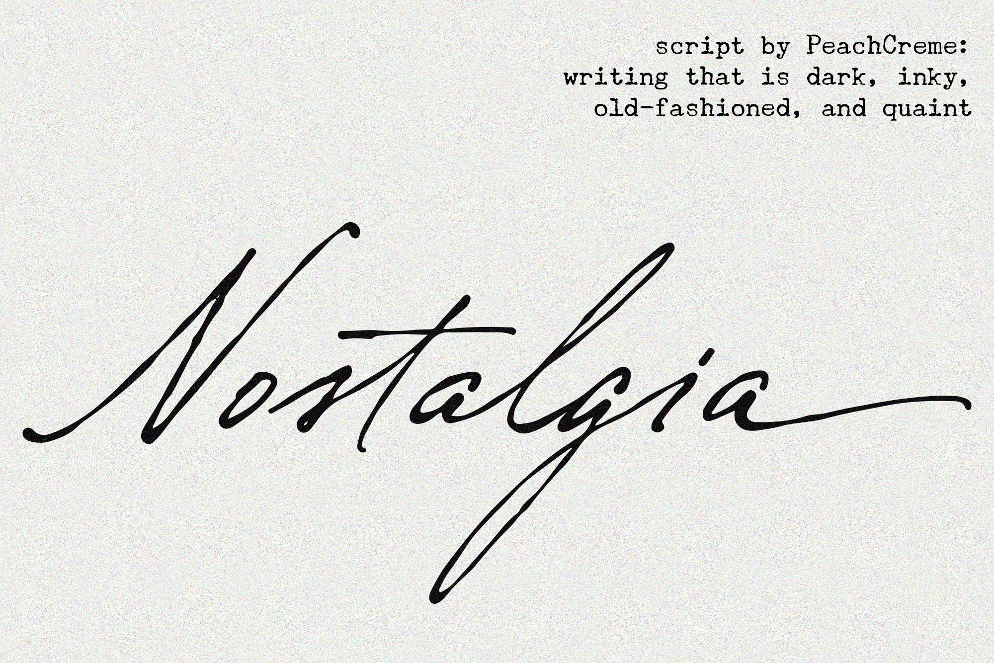 Nostalgia // Vintage Script Font, a Script Font by PeachCreme