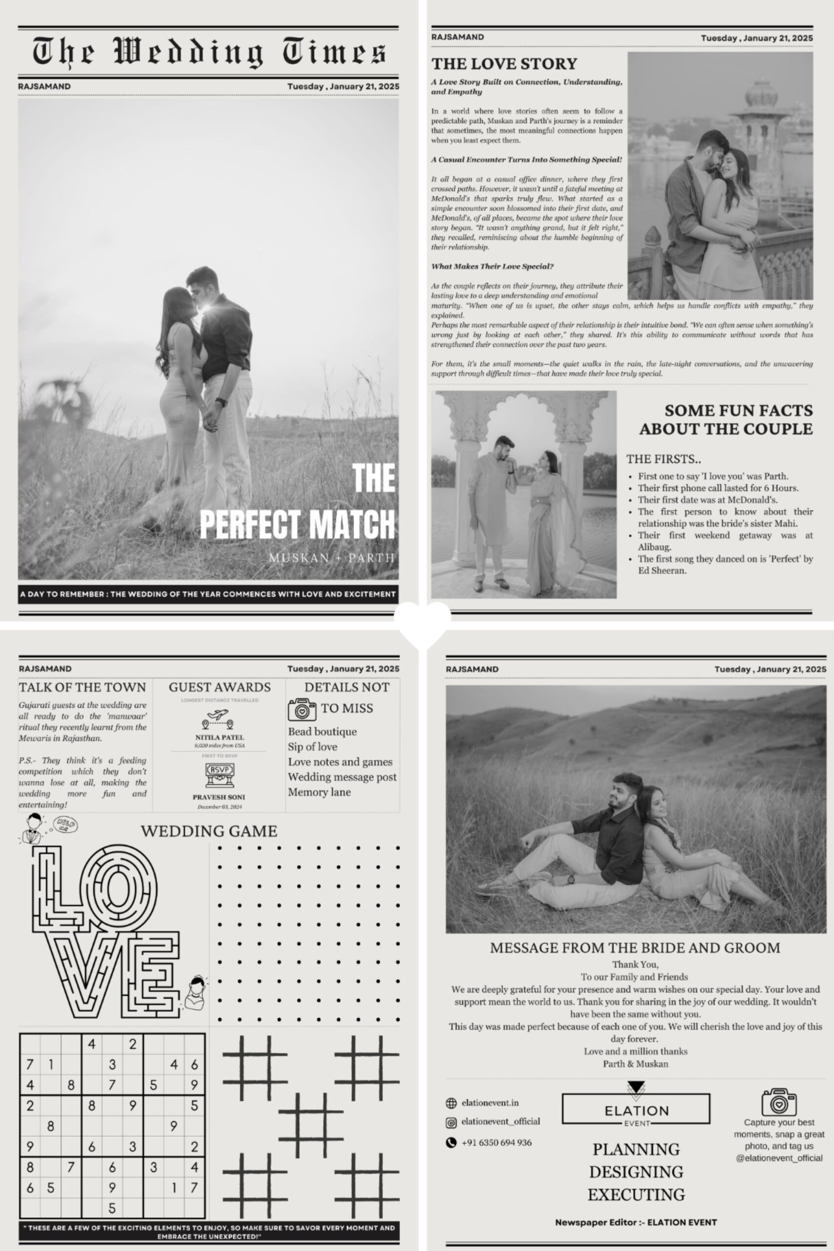 Wedding Newspaper for a Perfect Day