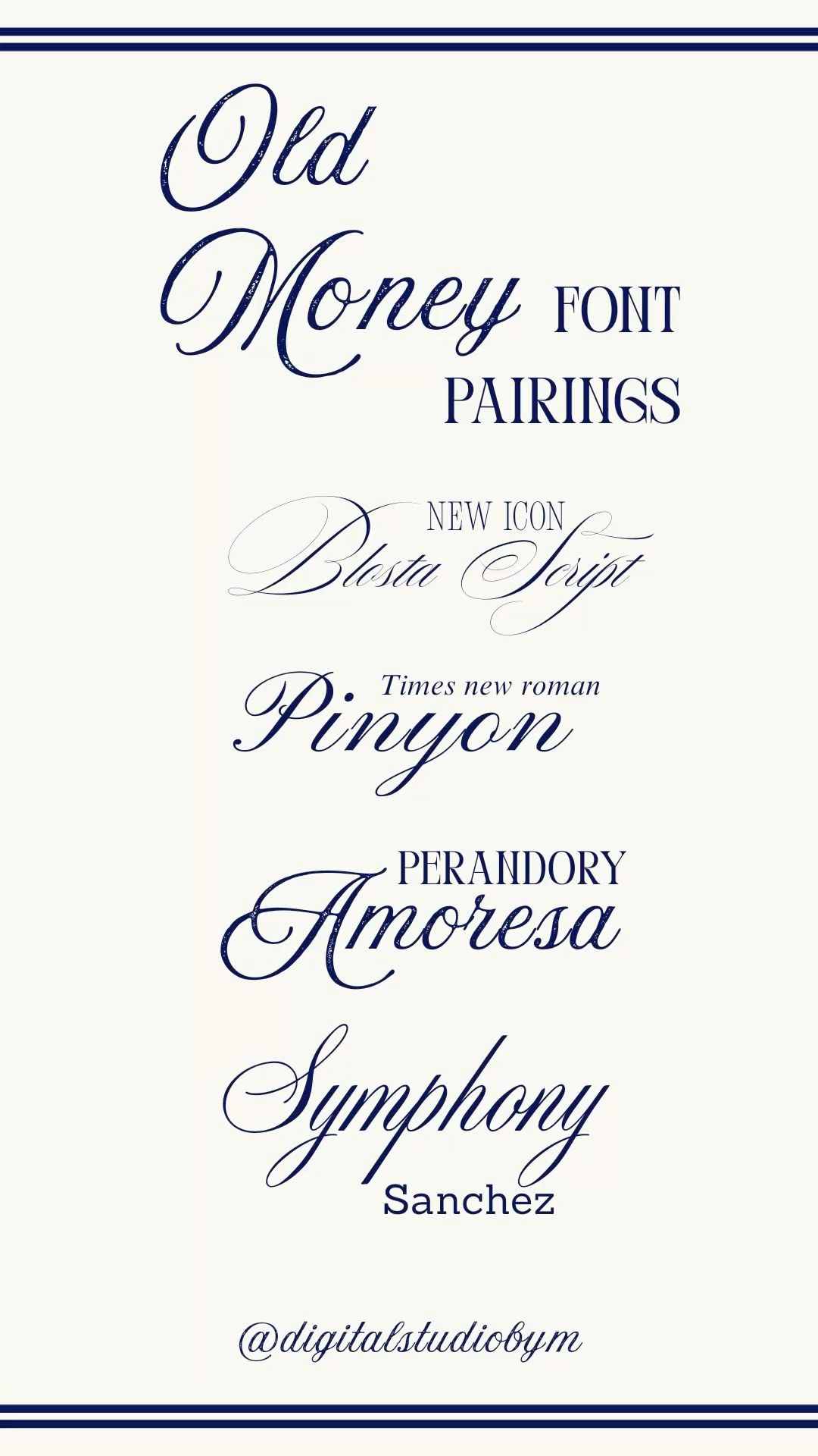 Old money Canva fonts!