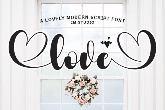 Love PNG — Gothic Old English Calligraphy Word Art for Valentine’s Day