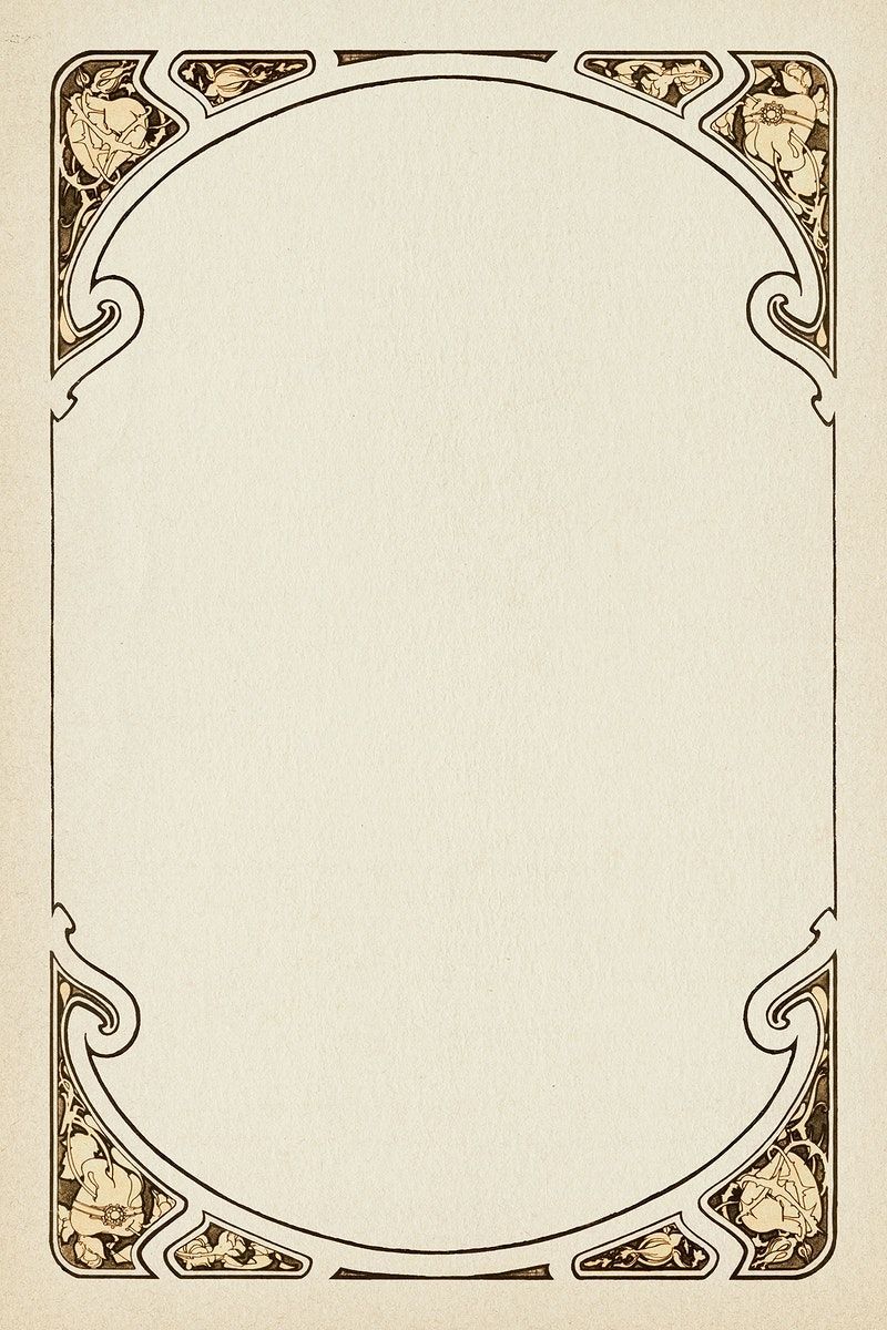 Vintage — Schriftarten : Goldrahmen im Jugendstil.