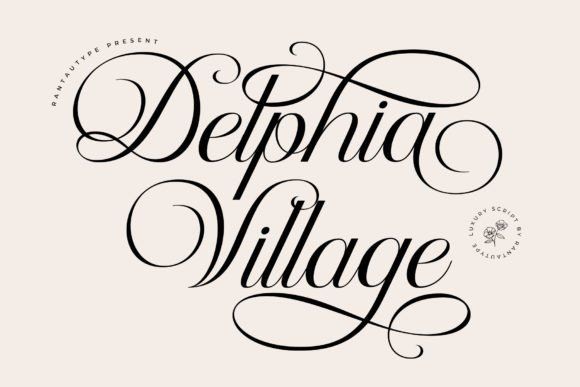 Delphia Village Font by RantauType · Creative Fabrica