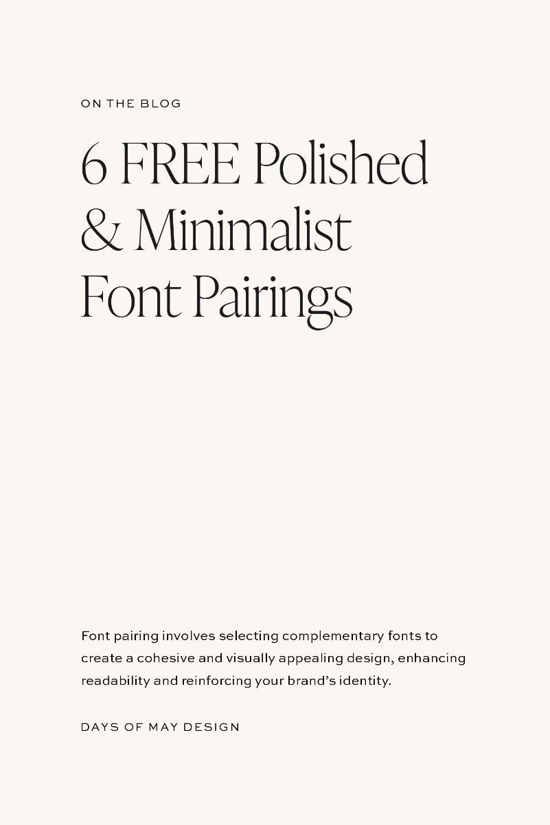 6 Free Minimalist Font Pairings!